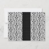 Black Damask Wedding RSVP-kaarten RSVP Kaartje (Achterkant)