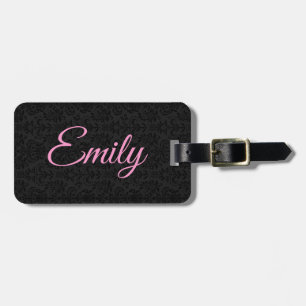 Black Damasmastern Patroze Typografie Bagagelabel