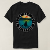 Black Dan Lake Wisconsin Kayaking T-shirt (Design voorkant)
