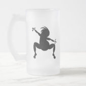 Black Dancing Kokopelli Matglas Bierpul (Links)