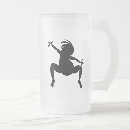 Black Dancing Kokopelli Matglas Bierpul (Rechts)