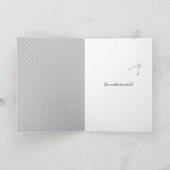 Black dandelion bedankt kaart (Binnen)