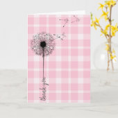 Black dandelion bedankt kaart (Gele Bloem)