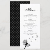 Black Dandelion Wedding Menu (Voorkant / Achterkant)