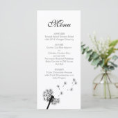 Black Dandelion Wedding Menu (Staand voorkant)
