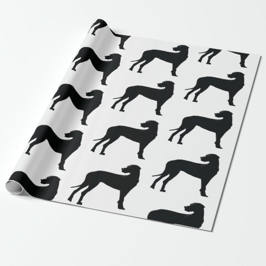 Black Dane, Big Dog Cadeaupapier (Uitgerold)