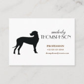 Black Dane Dog, Aangepast Visitekaartje (Voorkant)