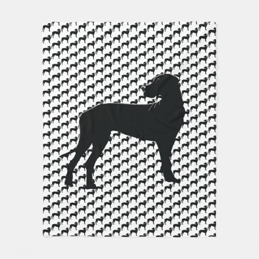 Black Dane Fleece Deken (Voorkant)