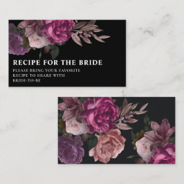 Black Dark Moody Vrijgezellenfeest Een recept dele Informatiekaartje