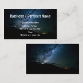 Black Dark Night Sky Sterren Melkweg Visitekaartje (Voorkant / Achterkant)