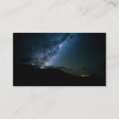 Black Dark Night Sky Sterren Melkweg Visitekaartje (Achterkant)