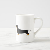 Black Daschund Bone China mok (Rechts)