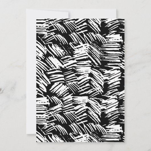 Black | Dashed Modern Photo Afstuderen Aankondiging (Achterkant)