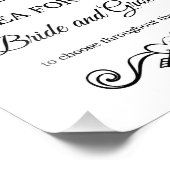 Black Date Night Ideas Weddenschap Sign Foto afdru Afdruk (Hoek)