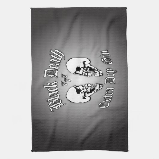 Black Death 777 - Extra droge gin Theedoek (Verticaal)