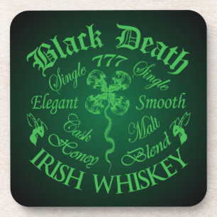 Black Death 777 - Honing Ierse Whiskey Drankjes Onderzetter