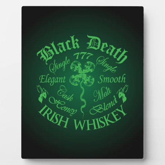 Black Death 777 - Honing Ierse Whiskey Fotoplaat (Voorkant)