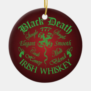 Black Death 777 - Honing Ierse Whiskey Keramisch Ornament