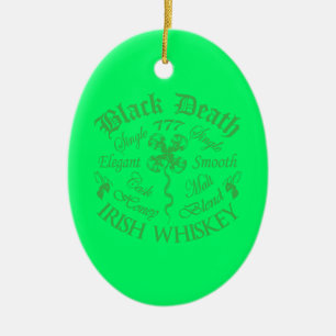 Black Death 777 - Honing Ierse Whiskey Keramisch Ornament