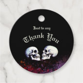 Black Death Dancing Skeletons Halloween Bedankjes Labels (Voorkant)