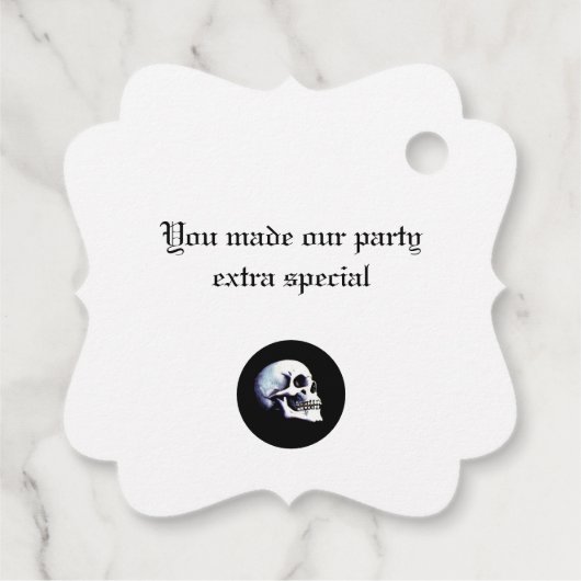 Black Death Dancing Skeletons Halloween Bedankjes Labels (Achterkant)