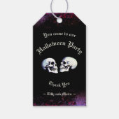Black Death Dancing Skeletons Halloween Cadeaulabel (Voorkant)