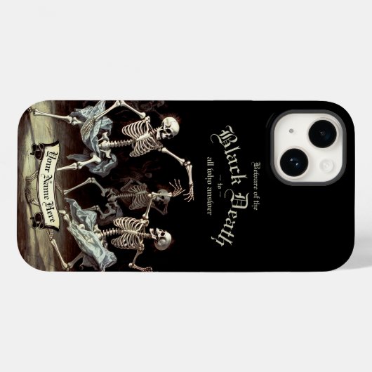 Black Death Dancing Skeletons Halloween Case-Mate iPhone Case (Achterkant (horizontaal))