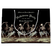 Black Death Dancing Skeletons Halloween Groot Cadeauzakje (Voorkant)