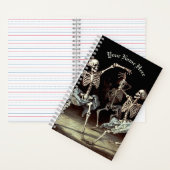 Black Death Dancing Skeletons Halloween Notitieboek (Binnen)