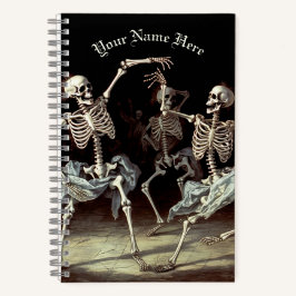 Black Death Dancing Skeletons Halloween Notitieboek