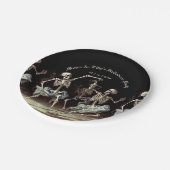 Black Death Dancing Skeletons Halloween Papieren Bordje (Gekanteld)