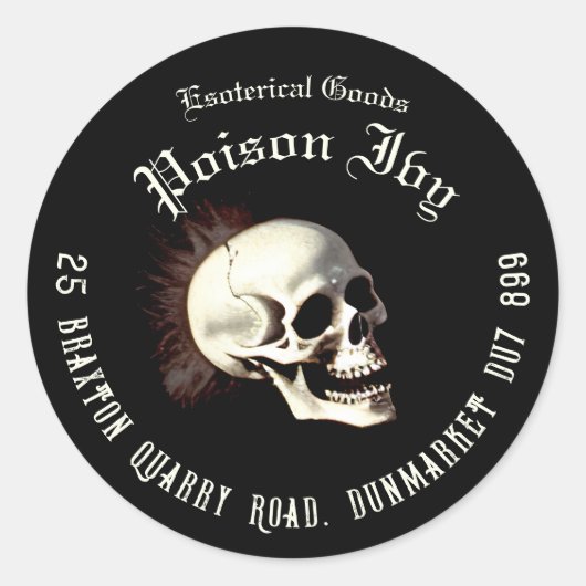 Black Death Dancing Skeletons Halloween Ronde Sticker (Voorkant)