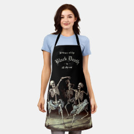 Black Death Dancing Skeletons Halloween Schort