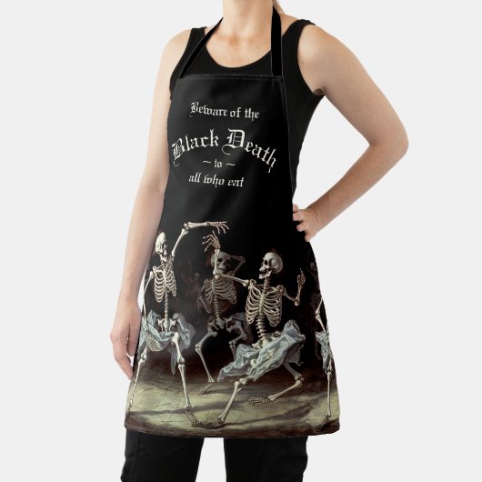 Black Death Dancing Skeletons Halloween Schort (Insitu)