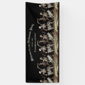 Black Death Dancing Skeletons Halloween Spandoek (Verticaal)