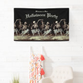 Black Death Dancing Skeletons Halloween Spandoek (Insitu)