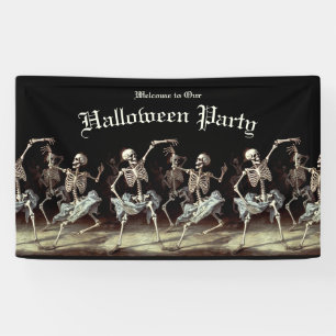 Black Death Dancing Skeletons Halloween Spandoek