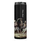 Black Death Dancing Skeletons Halloween Thermosbeker (Achterkant)