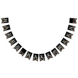 Black Death Dancing Skeletons Halloween Vlaggetjes