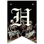 Black Death Dancing Skeletons Halloween Vlaggetjes (Eerste vlag)