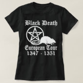 Black Death European Tour Funny Band Tour History T-shirt (Design voorkant)
