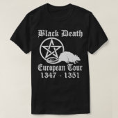 Black Death European Tour Funny Band Tour History T-shirt (Design voorkant)