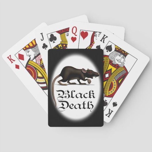 Black Death Rat Pplaykaarten Speelkaarten (Achterkant)