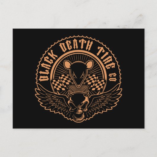 Black Death Tire Co. - or Briefkaart (Voorkant)