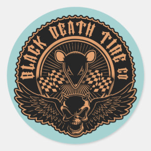 Black Death Tire Co. - or Ronde Sticker