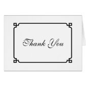 Black Deco Chic Wedding Bedankt (Voorkant Horizontaal)