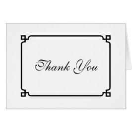 Black Deco Chic Wedding Bedankt