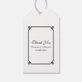 Black Deco Chic Wedding Cadeaulabel