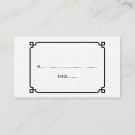 Black Deco Chic Wedding Place Kaarten Plaatskaartje