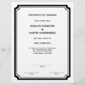 Black Deco lijst keepomwille edalling certificate (Voorkant)